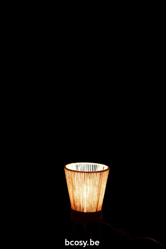 J Line Éclairage Armatures Luminaires D'intérieur Pieds De Lampe Avec Abat Jour Lampes De Table Jolipa Lampe Nina Jute Beige.