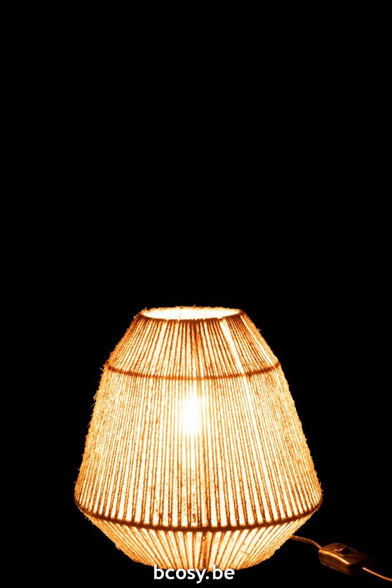 J Line Éclairage Armatures Luminaires D'intérieur Pieds De Lampe Avec Abat Jour Lampes De Table Jolipa Lampe Tina Jute Beige.