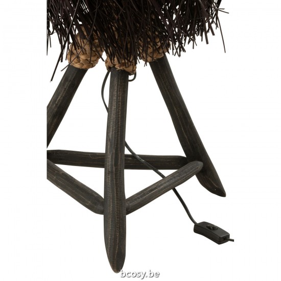 J Line Lamp Branch Arthur Wood Brown Small Table Lights.