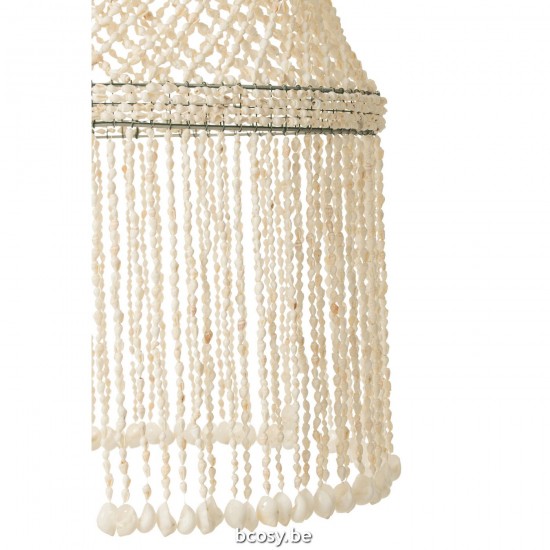 J Line Lampshade Lisa Shell Natural Suspensions pendant lights Suspended Overhead Lights Lamps.