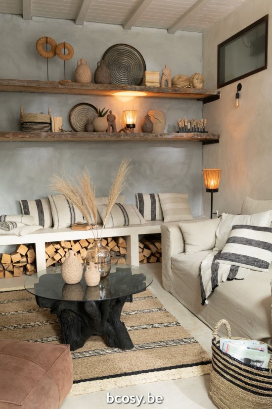 J Line Tavolo Radici Legno Nero Mesa Raíces Madera Negro.