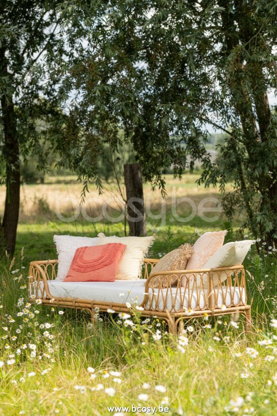 J Line Bed Pierre Rotan Naturel L186xB77xH55 cm relax JO31058.