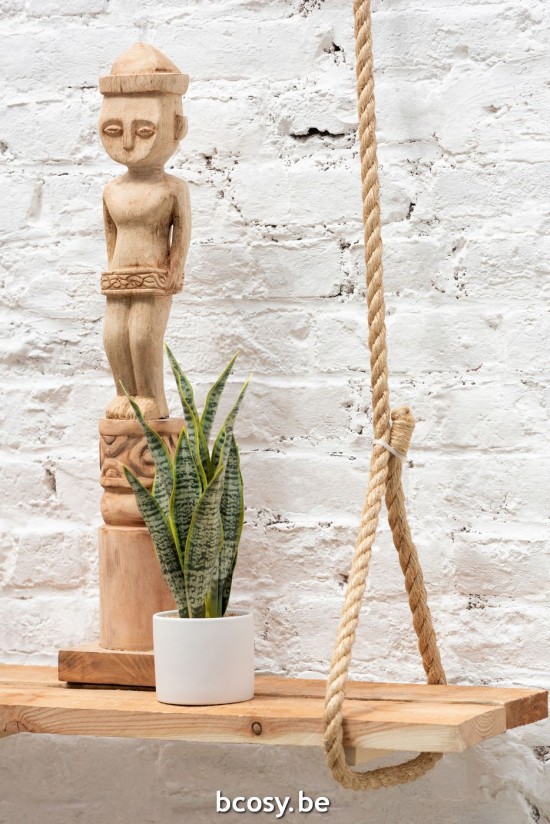 Jline Figura Africana De Pie Madera Natural Small.