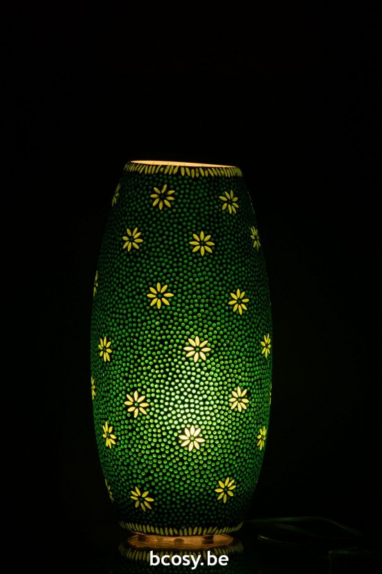 J Line Éclairage Armatures Luminaires D'intérieur Pieds De Lampe Avec Abat Jour Lampes De Table Jolipa Lampe Bram Verre Vert .