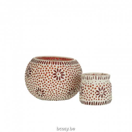 Jline Lamp Bram Glas Rood Medium.