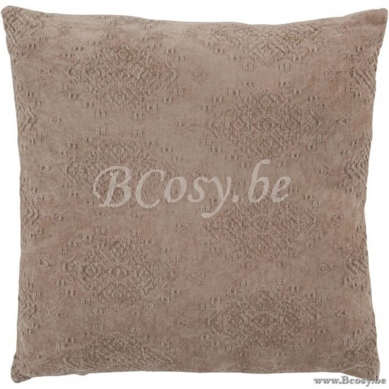 coussins Jolipa Jline Coussin Carre Fayola Coton Marron