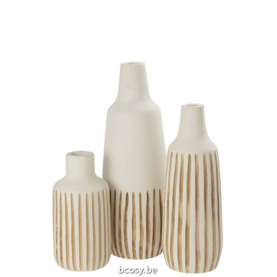 J Line Vase déco Vases déco Jolipa Vase Ying Bois Blanc Large.