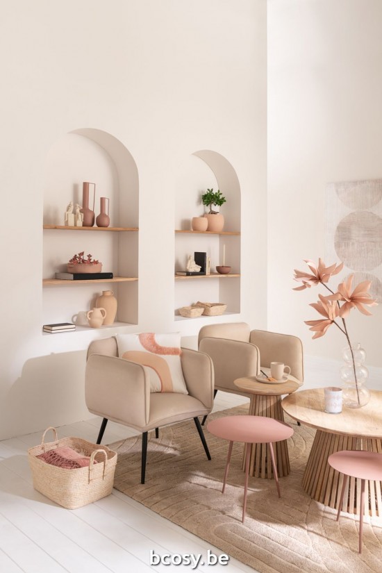 Jline Mesa Vincent Madera De Mango Natural Medium.