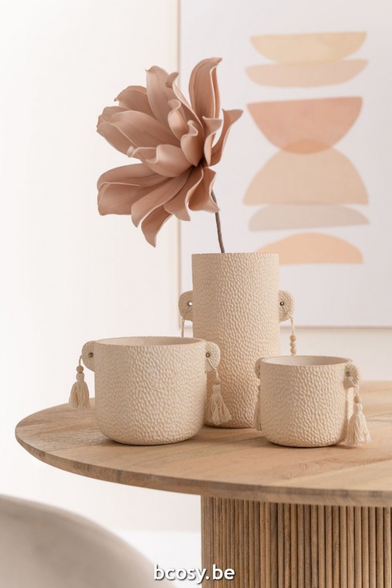 J Line Tavolo Vincent Legno Di Mango Naturale Large Mesa Vincent Madera De Mango Natural Large.