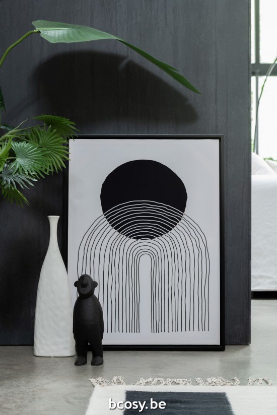 J Line Statuetta Ngurah Legno Nero Small Figura Ngurah Madera Negro Small.