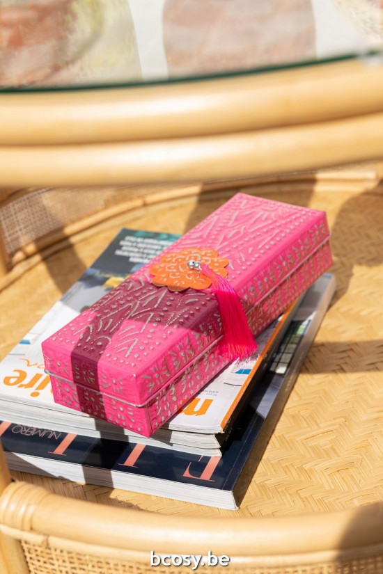 Jline Set 2 Cajas Kurt Metal Rosa.