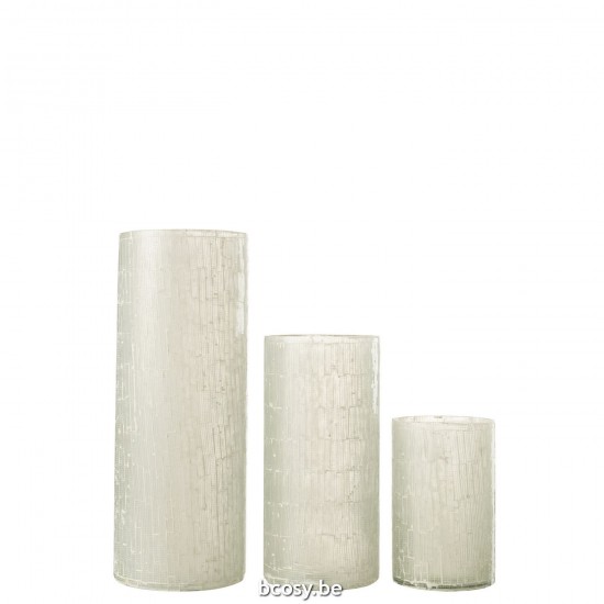 J Line vases Jolipa Vase Mosaique Verre Gris Clair Large.