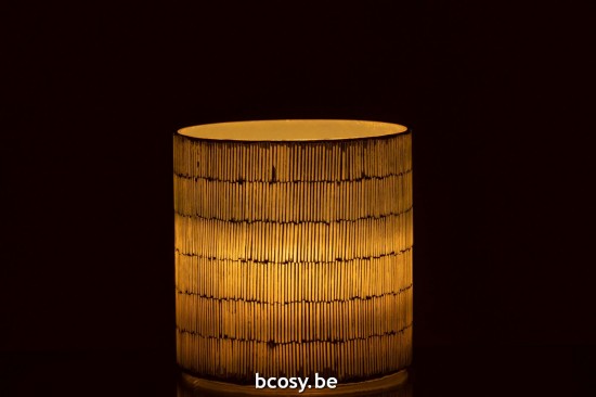 J Line photophores Jolipa Photophore Mosaique Verre Gris Large.