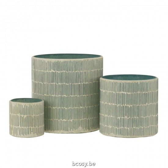 Jline Windlicht Mozaiek Glas Grijs Large.