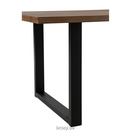 J Line Table Top Oak Wood Brown Large dining dinner tables.