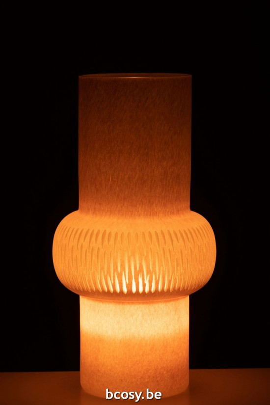 J Line vases Jolipa Vase Ligne Boule Verre Rose Clair Large.