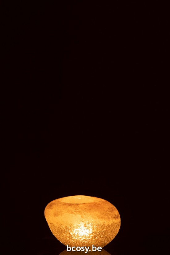 J Line photophores Jolipa Vase Boule Verre Beige.