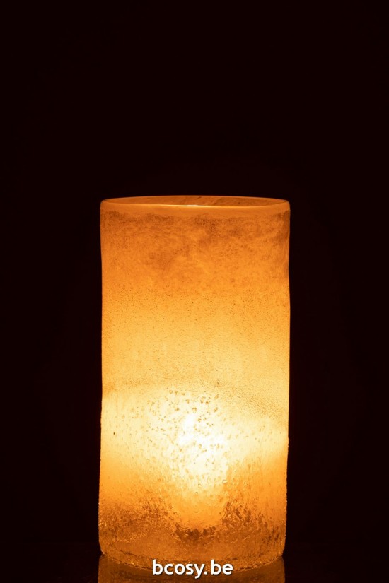 J Line vases Jolipa Vase Cylindre Verre Beige Medium.