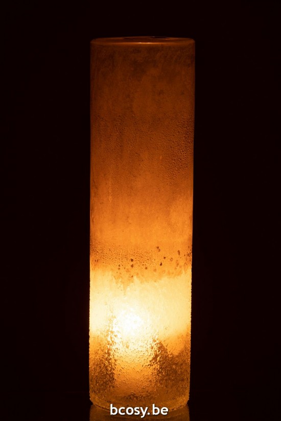 J Line vases Jolipa Vase Cylindre Verre Beige Large.