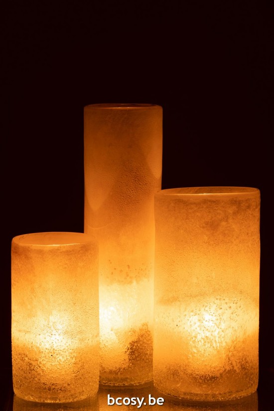 Jline Vase Zylinder Glas Beige Large vases.