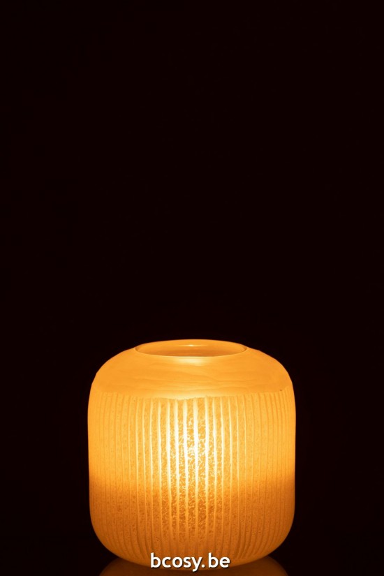 J Line vases Jolipa Vase Lignes Verre Jaune Clair Small.