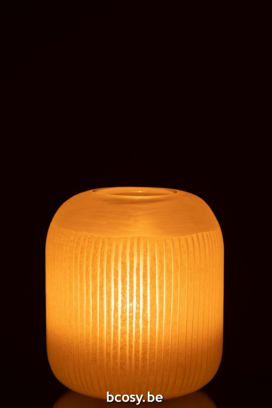 J Line vases Jolipa Vase Lignes Verre Jaune Clair Medium.