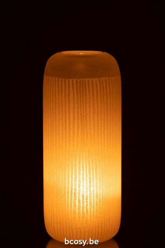 J Line vases Jolipa Vase Lignes Verre Jaune Clair Large.