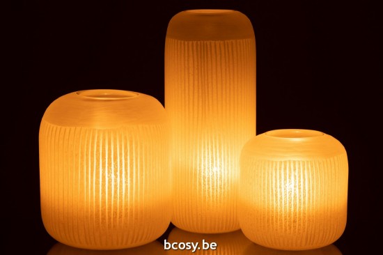 Jline Vase Linien Glas Hell Gelb Large vases.