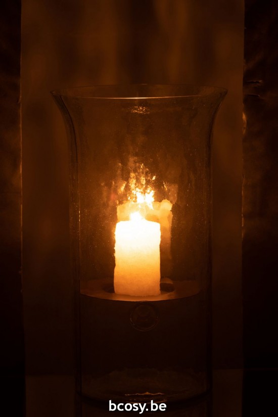 J Line photophores Jolipa Bougeoir Plat Verre Flou Transparent Medium.