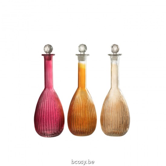 J Line bouteilles Jolipa Carafe Ligne Verre Rouge.