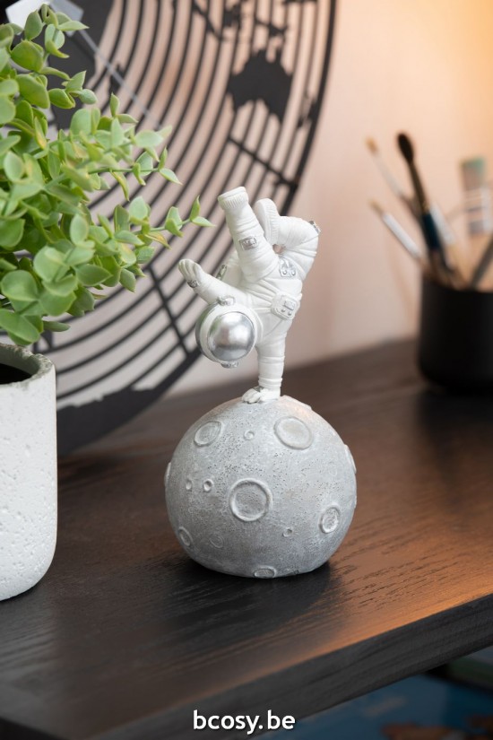 Jline Hucha Astronauta Luna Poly Blanco Plata Surtido De 3.