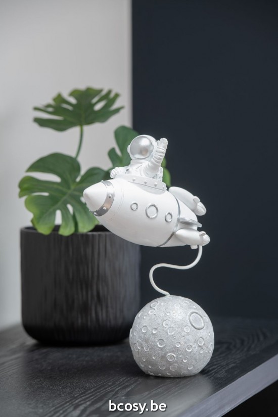 Jline Cohete Astronauta Poly Blanco Plata.