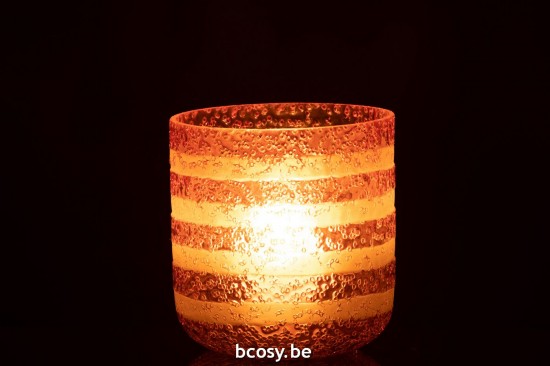 J Line photophores Jolipa Photophore Lignes Verre Rouge Blanc Large.