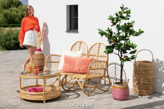 Jline Fotóforo Lineas De Vidrio Naranja Blanco Large.