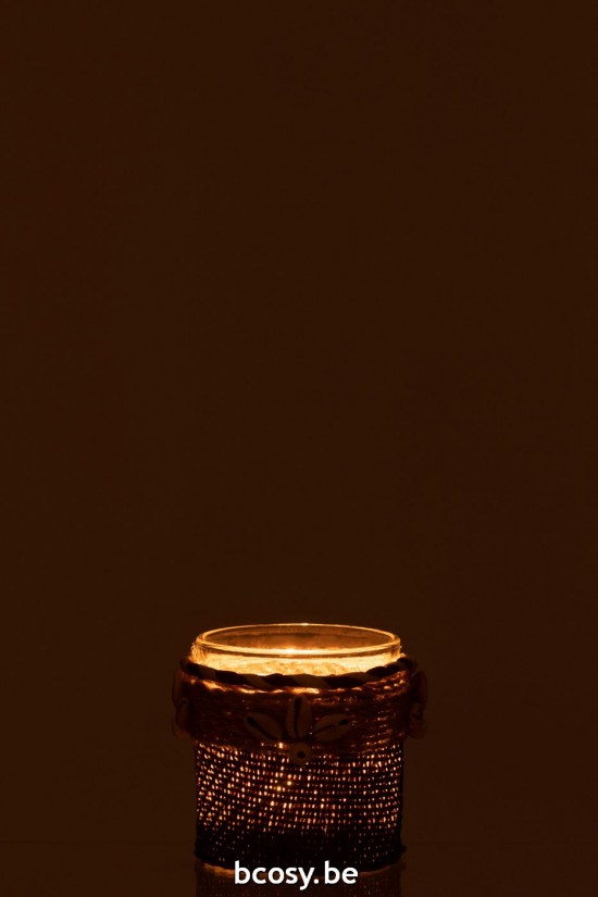 J Line photophores Jolipa Photophore Coquillages Verre Brown.