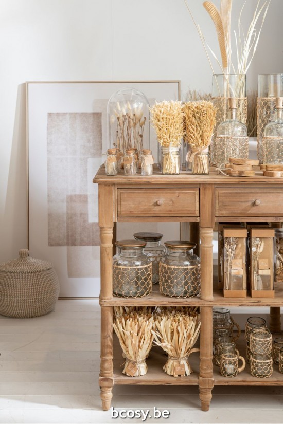 J Line Mazzo Fiori Secchi Naturale Small Bunch Dried Flowers Natural Small.