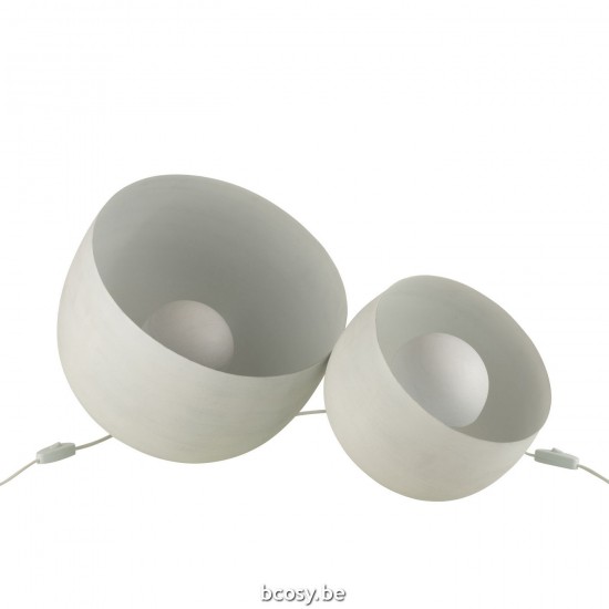 J Line Lamp Metal White Large Table Lights.