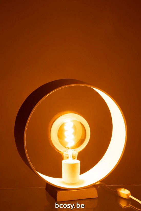 Jline Tafellamp Cirkel Mat Wit.