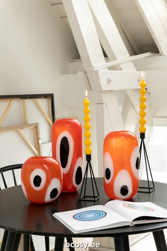 Jline Set Of 3 Candle Holder Metal Black.