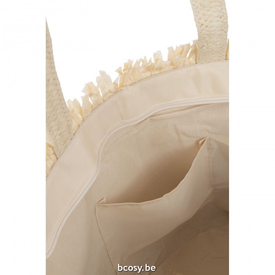 J Line sacs de plage Jolipa Set 2 Sacs De Plage Chapeau Papier Naturel.