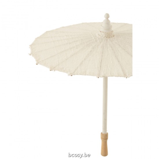 Jline Parasol Tumanggal Textiel Hout Wit.