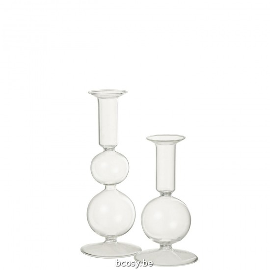 J Line chandeliers candélabres Jolipa Chandelier 2 Boules Verre Transparent Large.