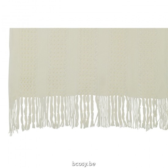 J Line textiles Jolipa Plaid Tricot Acrylic Blanc.