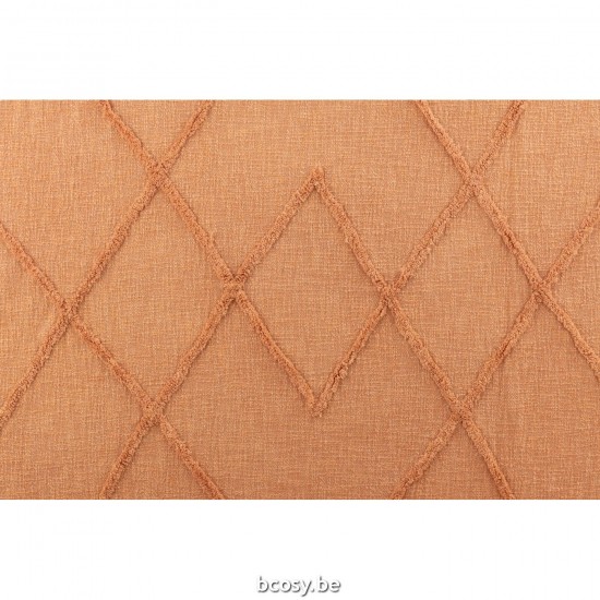 J Line textiles Jolipa Jete De Lit Floches Coton Corail.