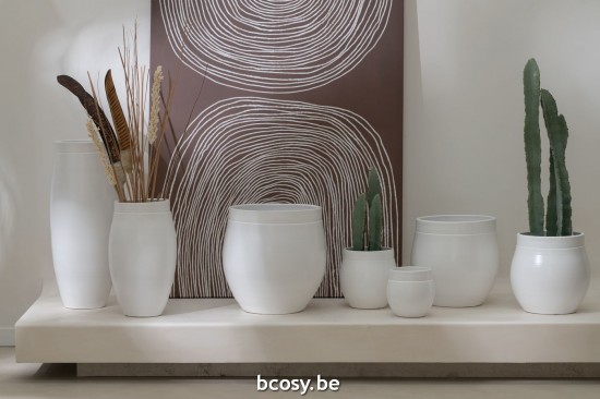 Jline Maceta Gio Cerámica Blanco Large.