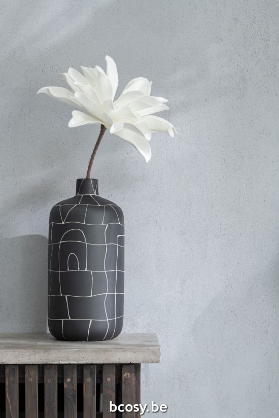 J Line Vaso Bottiglia Japan Ceramica Nero Small Jarrón Japón Cerámica Negro Pequeño.