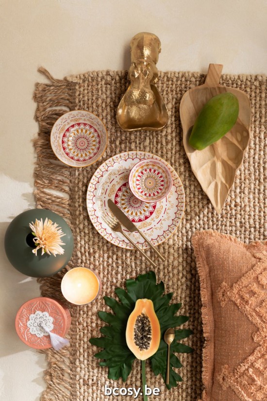 J Line Tappeto Havana Poliestere Naturale Bianco Small Tapete Havana Poli Natural Blanco Small.