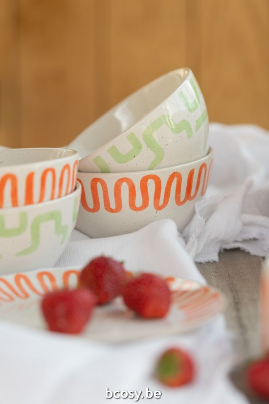 Jline Cuenco Curvo De Porcelana Naranja.