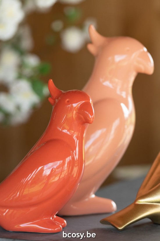 Jline Cacatuas De Cerámica Melocoton.