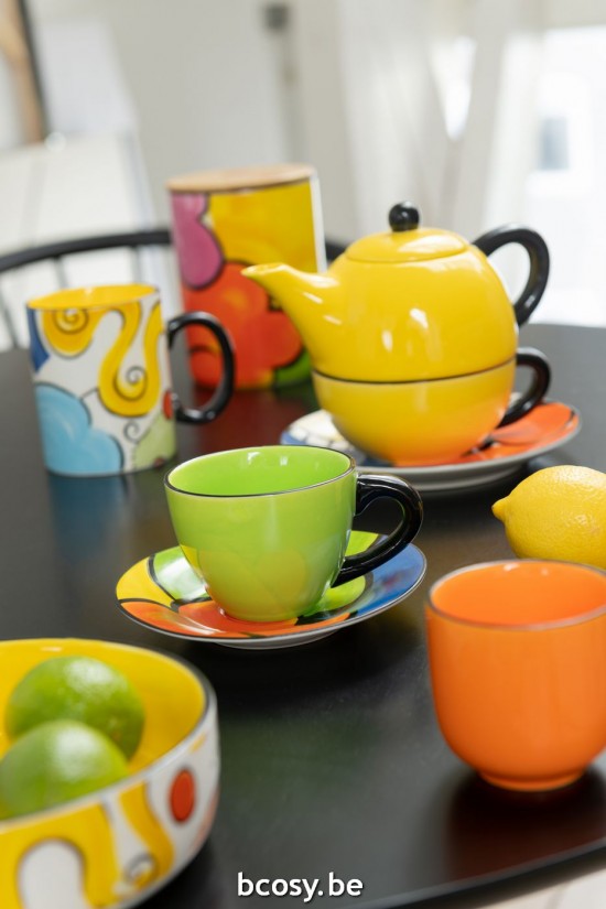 Jline Tarro De Almacenamiento Porcelana Pop Art Surtido De 2.